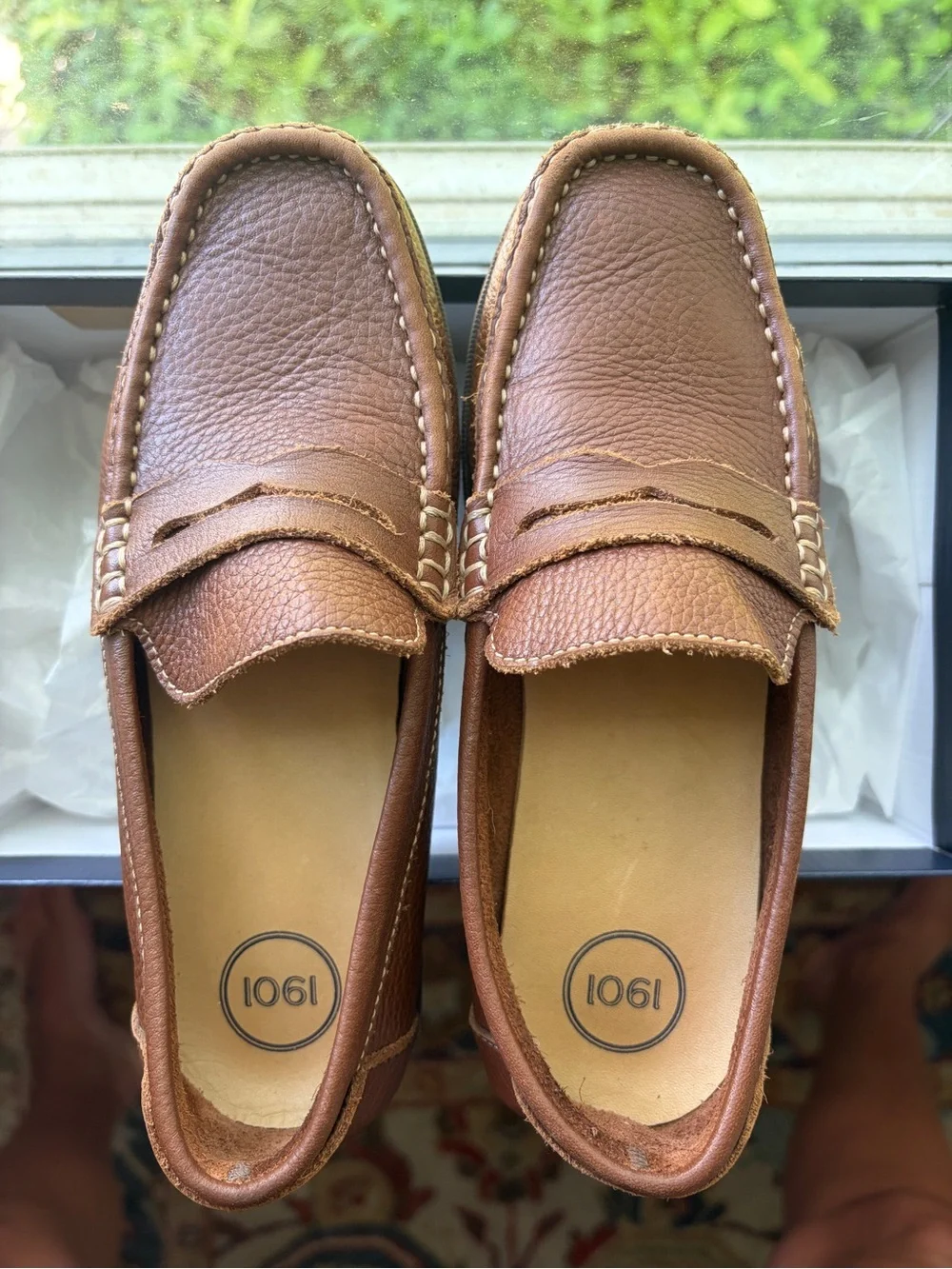 Kids 1901 leather loafers